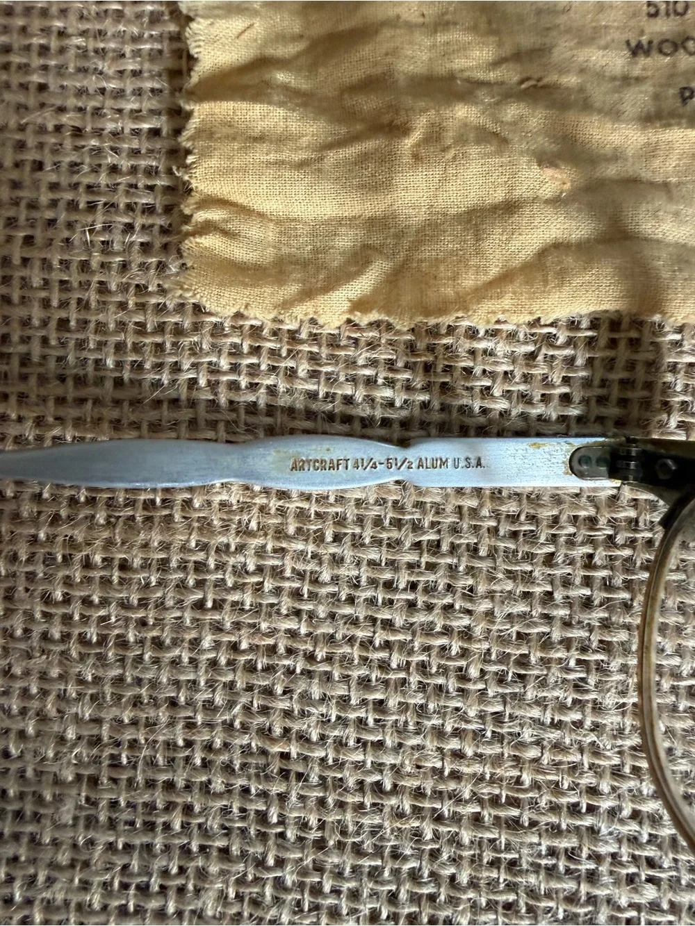 Vintage 1950s ARTCRAFT Cat Eye Eyeglasses Rhinestone Aluminum USA 4¼-5½